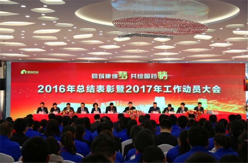 同筑九五至尊电子游戏梦 共绘国药情——九五至尊电子游戏药业举行2016年总结表彰暨2017年工作动员大会